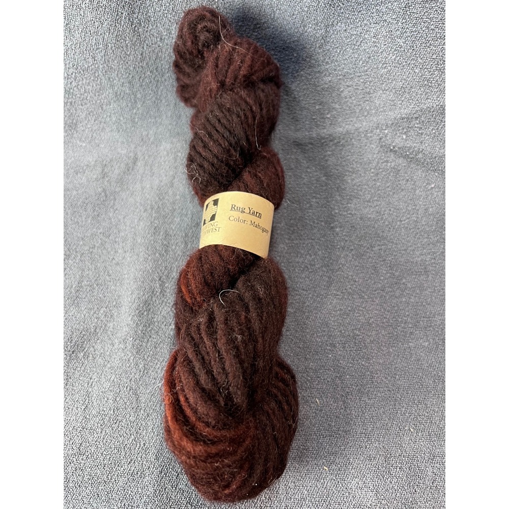 Weaving Southwest Rug Yarn Mahogany Brown Wool Fiber for Weaving and Crafts
